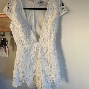 White lace romper